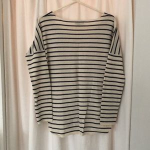 VINCE. NWOT cashmere sweater blue & white stripes sz S